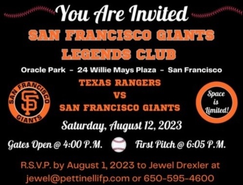 2023 SF Giants Legends Club Experience